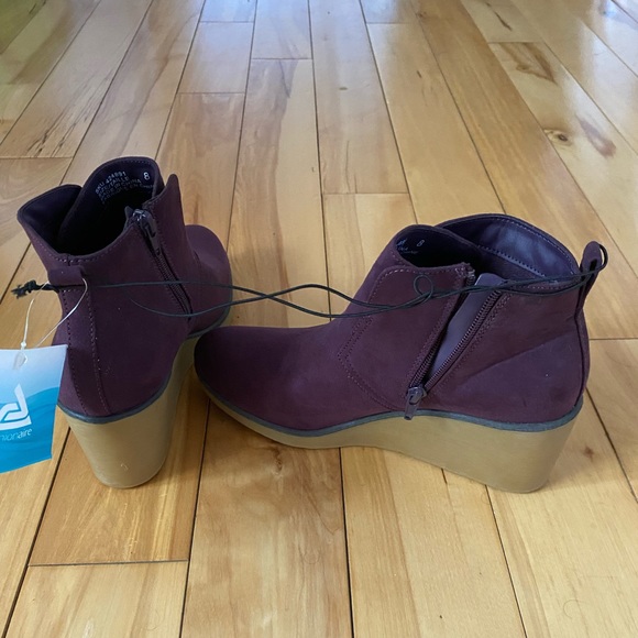 SiE 8 wine red wedge boots - Picture 3 of 4